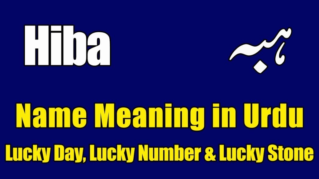 Hiba Name Meaning in Urdu (Girl Name - ہبہ)