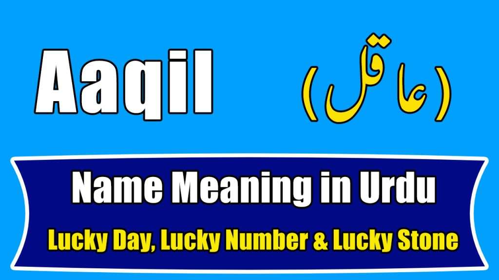 Aaqil Name Meaning in Urdu (Muslim Boy Name - عاقل)