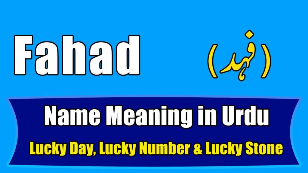 Fahad Name Meaning in Urdu